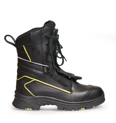 Feuerwehr Stiefel Membrane FALCON 835 Protektor Schwarz-Gelb F2A