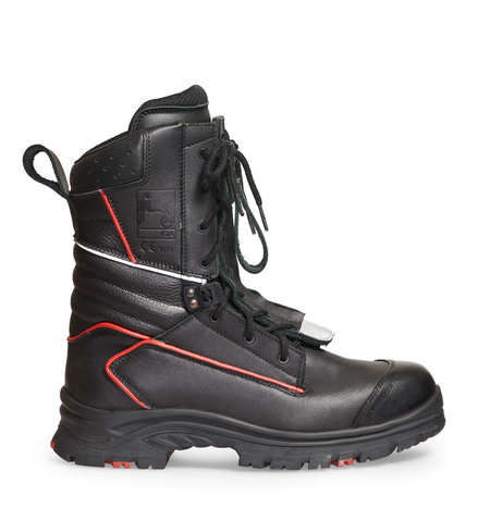 Feuerwehr Stiefel Membrane FALCON 835 Protektor Schwarz-Rot F2A