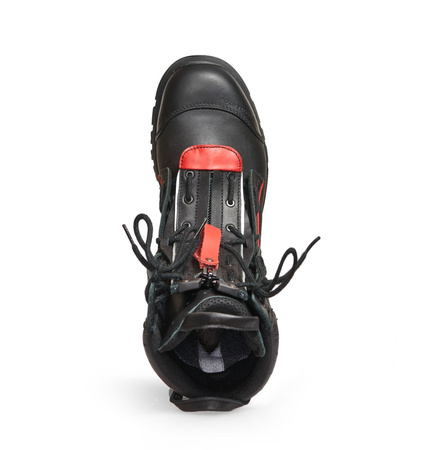 Feuerwehr Stiefel Membrane FALCON 832 Protektor Schwarz-Rot F2A