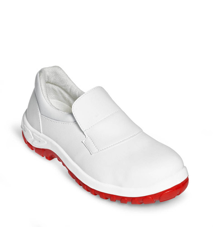 Sicherheitshalbschuhe BASIC 171 Abeba Weiß Rote Sohle S2