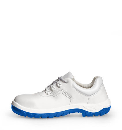 Berufshalbschuhe BASIC 367 Abeba Weiß Blaue Sohle O2