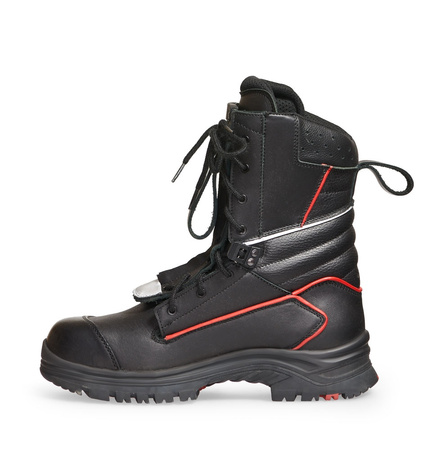 Feuerwehr Stiefel Membrane FALCON 835 Protektor Schwarz-Rot F2A