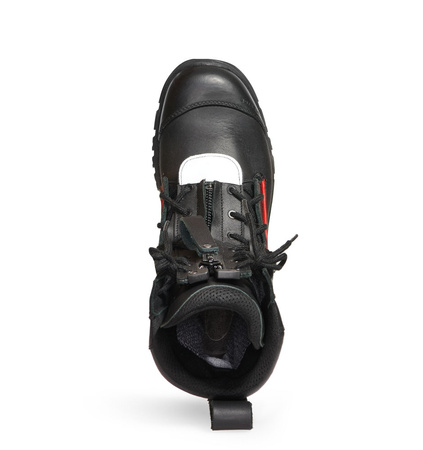 Feuerwehr Stiefel Membrane FALCON 835 Protektor Schwarz-Rot F2A