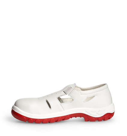 Safety Sandals BASIC 290 Abeba White Red Sole S1